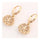 18Ct Oro Galvanizada Circonita Pendientes