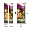 New 3D DIY PVC Waterproof  Door Wall Sticker Small Twon qd005