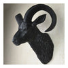 Sheep Head Wall Hanging Decoration Plastic black