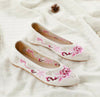 Chinese  Vintage Ethnic Embroidery Ballet Flat Marry Janes Dancing Shoes  Bling