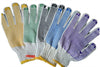 White Cotton Protect Gloves with Anti-slip Point Elastic Knit Wrist Regular Size