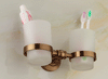 Antique Salle de Bain Accessoires Double Brosses à Dents Tasses N Rack Portoir