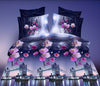 3d Blumen Queen King Größe Bettdecke/Bettdecke Blatt Deckel 4-tlg. Set Baumwolle