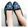 Old Beijing Cloth Embroidered Shoes 5 Petal Flower   black