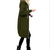 Womens Zip Front Fleece Long Hoodie Sweatshirt Jacket Plus Size