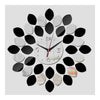 Espejo Acrílico Doble Color Reloj de Pared Bricolaje Plateado Negro