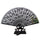 Double-layer Lace Folding Fan black bone black surface 23*40cm