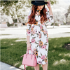 Romantic Blossom Floral Long Sleeve Casual Party Dress