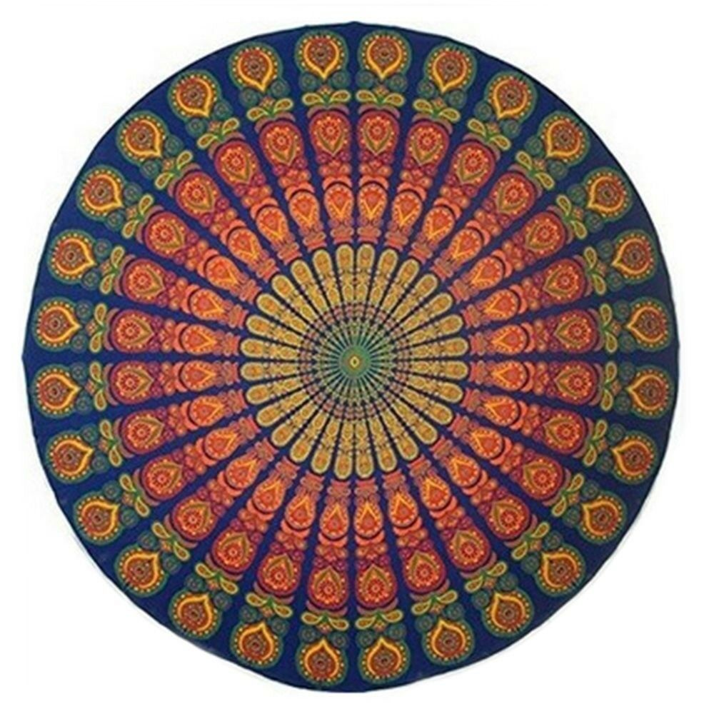 Round Tassel Knitted Beach Towel Lantern Towel Chiffon   yellow