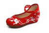 Femmes Chinois Broderie Ethnique Plat Élévateur Qipao Chaussures Habillées