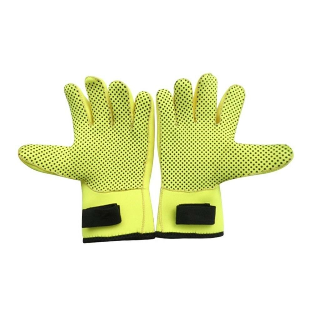 1 Pair Adult Diving Surfing Gloves Neoprene Skid-Proof Scuba  Yellow