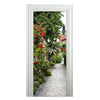 Neuf 3d Diy PVC Imperméable Porte Mur Autocollant Décoration Fleur Ville Qd048