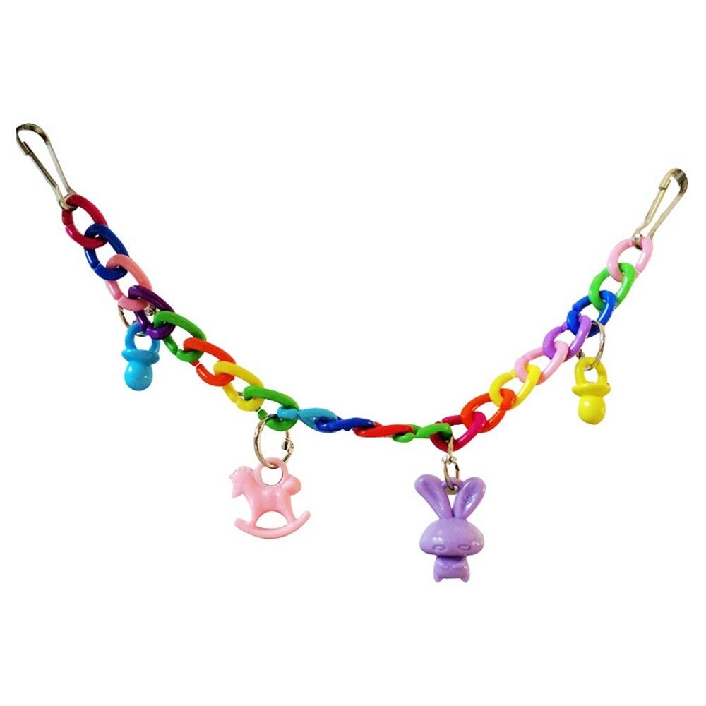 Bird Parrot Toy Acrylic Snap Swing Climbing Rope