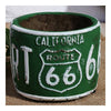 America Vintage 66 Route Car Plate Ashtray Succulent Pot     green
