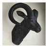 Sheep Head Wall Hanging Decoration Plastic black