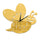 Kid Room Silent Cute Bee Mirror Wall Clock