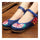 Old Beijing Cloth Shoes National Style Embroidered Thin Shoes   blue