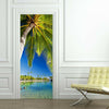 New 3D DIY PVC Waterproof  Door Wall Sticker Palm Trees qd033