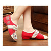 Square Dance Old Beijing Cloth Embroidered Shoes  red
