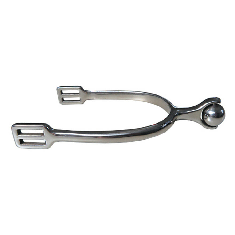 Stainless Steel English Spur Precision Polished With Roller Ball Equestrian