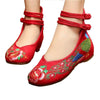 Chinese Embroidered Shoes Women Ballerina  Cotton Elevator shoes Double Pankou R
