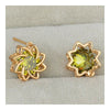 18K Gold Galvanized Austrian Zircon Earrings  green