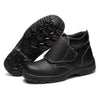 Men's Work Safety Shoes Microfibre Smash-proof high Cut Black