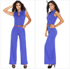 Plus Size Geo Casual Sleeveless Wide Leg Playsuit Jumpsuit Overall Romper W Belt