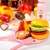 Kinder' Spielzeug Süß Holz Pack Dessert Set mit einen Großartigen Rohr Carry Box