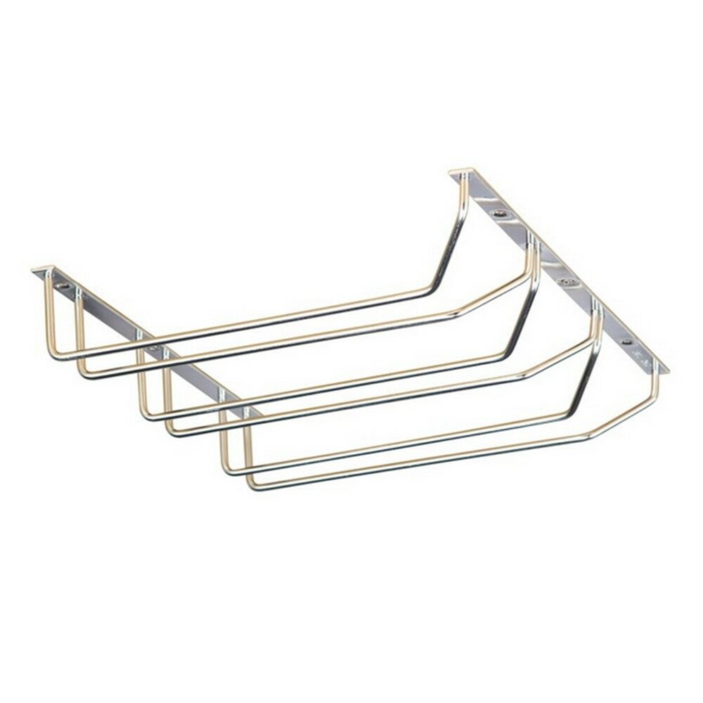 Stainless Steel Iron Wine Glass Stand Hanging Beverage Holder with 3 row