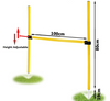 Dog Agility Training Bar equipment pet show exercise puppy jump Bar Blue yellow