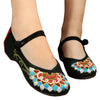 Old Beijing Cloth Embroidered Shoes Flat Casual Chromatic flowers Dancing ballet