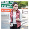 Down Coat Woman Short Slim Thin Light Plus Size Waistcoat   pink