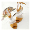 Cromático Color Arcoiris Sandalias Tacón Alto Gladiador Zapatos de Aguja Verano