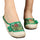 Old Beijing Cloth Embroidered Shoes Flax Slippers   green