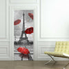 Door Sticker New 3D DIY PVC Waterproof  Door Wall Mural Eiffel Tower qd044