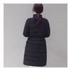 Winter Woman Slim Middle Long Thick Warm Down Coat   black