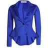 5 colors Asymmetrical High Low Pleated Casual Suit Blazer Jacket