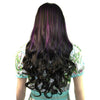 70cm Purple Dyed Tilted Frisette Long Curled Hair Cap Anime Cosplay Wig