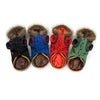 Pet Dog Cotton Coat Checks Pattern   blue