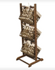Wooden Magazine Rack With 3 Baskets