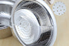 Three-piece stainless steel pots Wash rice sieve Wash rice and vegetables basin