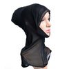 Dignified  Muslim Hollow Scarf Kerchief Hat Macrame Lace   black