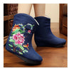 Vintage Beijing Cloth Shoes Embroidered Boots jeans 35