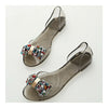 Schleifenknopf Punkt Durchsichtig Jelly-Schuhe Peep-Toe Sandalen Strand Sommer