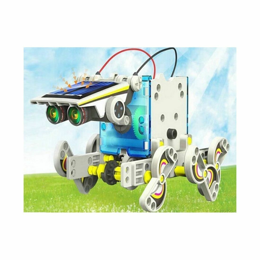 Assembling D.I.Y Solar Robots 14 in 1