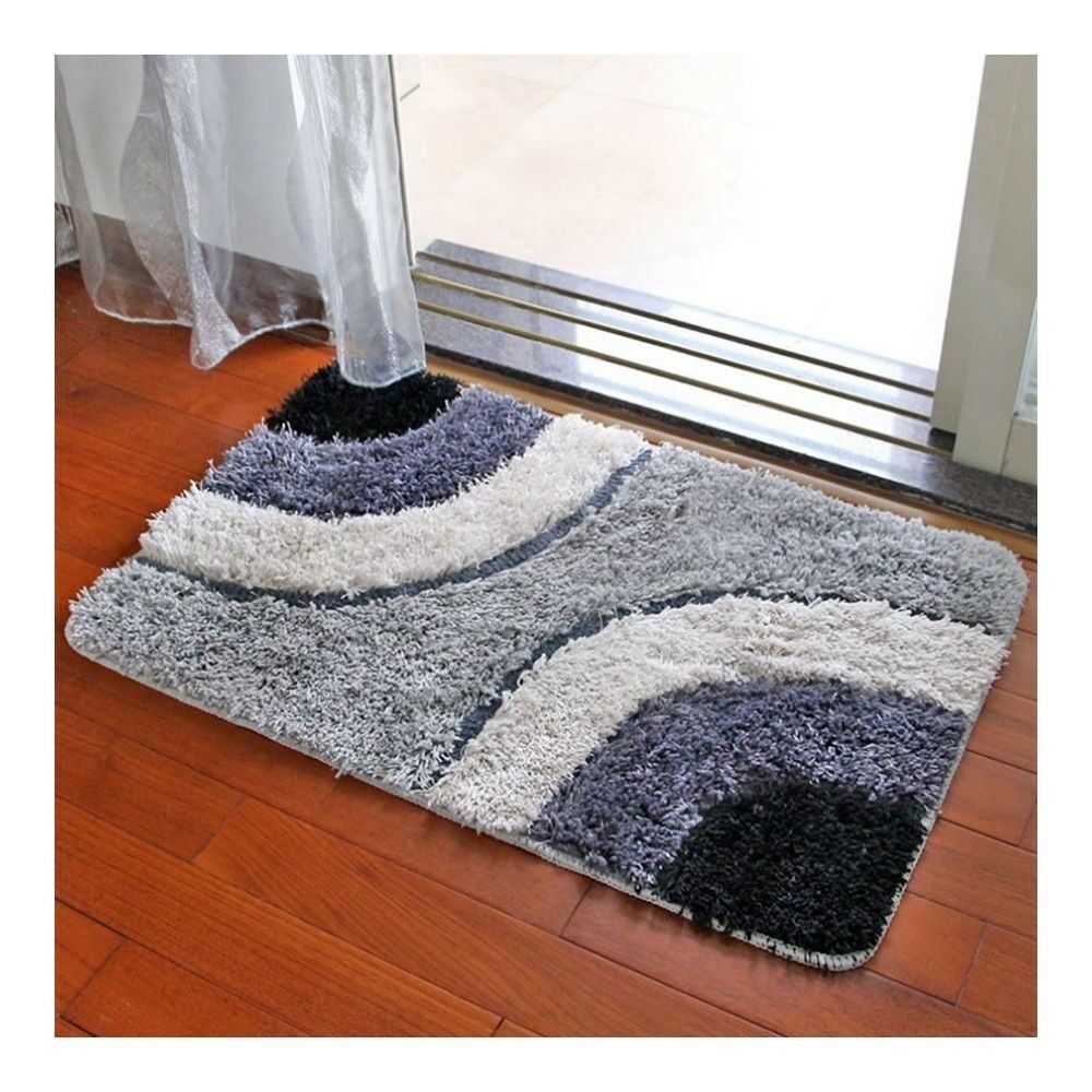 Irregular Color Door Ground Non-slip Mat Carpet    grey irregular  60*90cm