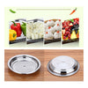 Stainless steel disc tray dumplings vegetable dish steamed dish draining double