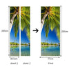 New 3D DIY PVC Waterproof  Door Wall Sticker Palm Trees qd033