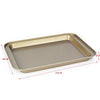 Horno Plato Antiadherente Hornear Herramienta Rectangular Dorado Pequeño Tamaño